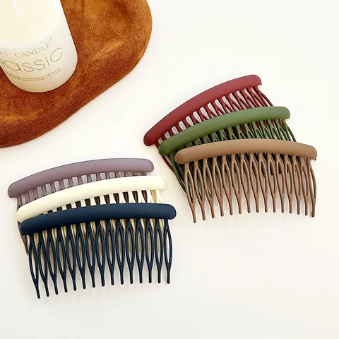 Minimalistischer Matte Haarsteckkamm Damen Hochwertiger Kunststoff Harz Pony Ordnung Tool Seitenkamm Für Tägliches Haar Styling