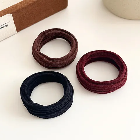 Minimalistisch Hohe Elastische Gerippte Haargummis Für Damen Nahtlose Nylon Pferdeschwanz Halter Langlebige Haarbänder Zubehör