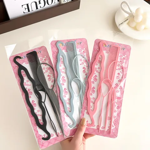 Professional Hair Braiding Tool Including Tail Comb And Pull Hair Needle And Wave Braider For Women DIY Styling Salon Accessories