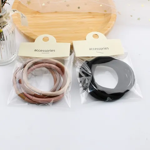 Women High Elastic Hair Ties Ribbed Texture Solid Color Scrunchies Minimalist Fashion Girls Ponytail Holders Daily Hair Styling Accessories