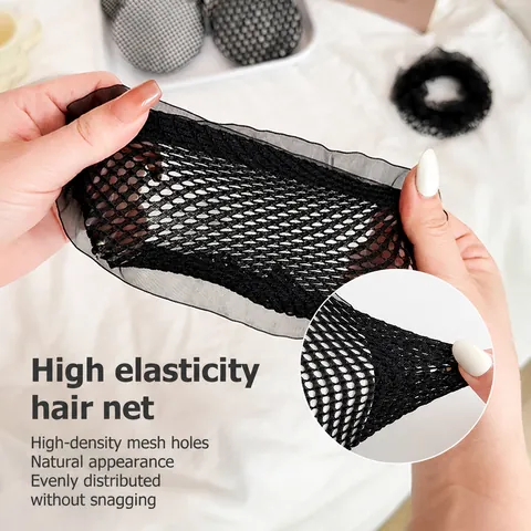 Retina per Capelli Nera Elastica Stile Coreano Copri Chignon Con Fiori in Pizzo Per Donna Infermiera Hostess Danza Accessori Capelli