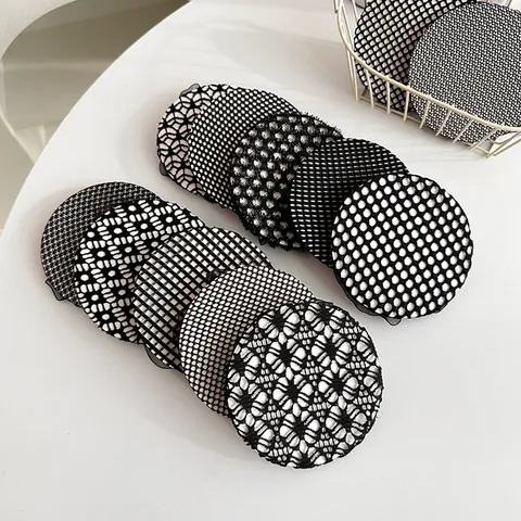 Filet à Cheveux Noir Élastique Style Coréen Couvre-Chignon Avec Fleur en Dentelle Pour Femme Infirmière Hôtesse Danse Accessoires Cheveux