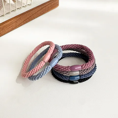 High Elasticity Braided Hair Ties Durable Ponytail Holders No Hair Damage Simple Hair Bands For Women Girls Daily Styling Accessories