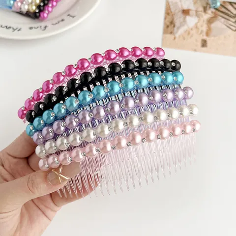 Eleganter Koreanischer Stil Künstliche Perlenimitat Strass Haarkamm Minimalistische Haarklammern Für Damen Hochzeit Party Haarschmuck