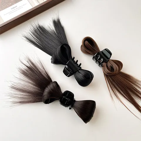 Women Synthetic Shaggy Hair Bun Claw Clip Extension Heat Resistant Messy Hairpiece For Daily Volume Hair Accessories
