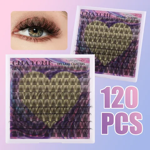 Kit Extension Cils Individuels DIY pour Femmes Faux Cils Épais Mélange de Longueurs Avec Colle Scellant Dissolvant et Pince