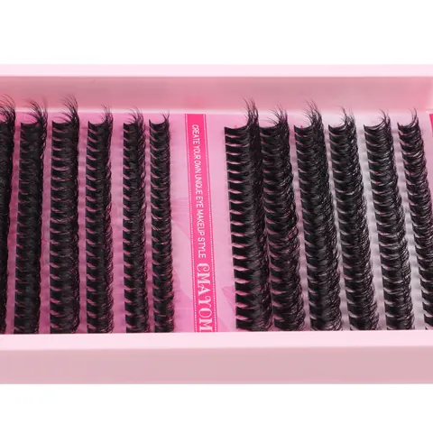 DIY Wimpernverlängerung Kollektion Cluster Wimpern Natürlich Wispy Lang Lockig Mit Bond Seal Entferner Pinzette Bürste Profi Make-up