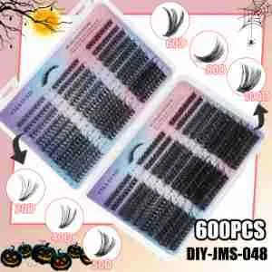DIY Cluster Wimpernverlängerung Set Gemischte Dichte Synthetikfaser Falsche Wimpern Mit Kleber Versiegelung Und Entferner Pinzette Bürste Profi Beauty Tool Set