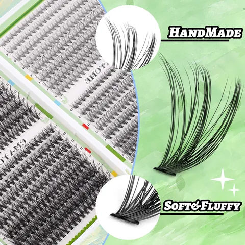 DIY Cluster Wimpernverlängerung Set Mischlängen D-Locke Wimpernbüschel Mit Kleber Versiegelung Entferner Pinzette Bürste Make-up Tools