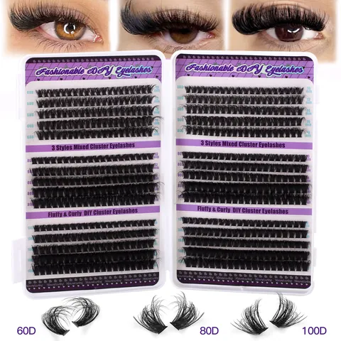 Professionele DIY Wimperverlenging Set Met Wimperboek Lijm En Seal Remover Pincet Borstel Pluizige Krullende Wimpers