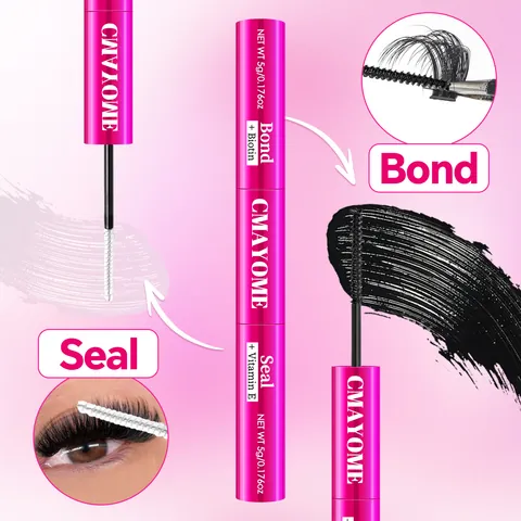 Double Ended Lash Bond And Seal With Biotin And Vitamin E Waterproof Long Lasting Eyelash Glue For DIY Individual Lashes