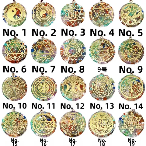 Orgonite Pendant Necklace Natural Stone Resin Chakra Healing Jewelry For Women Men Spiritual Reiki Meditation Energy Braided Rope Necklaces