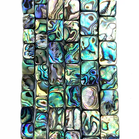 Natural Abalone Shell Rectangular Iridescent Beads For DIY Jewelry Making Necklaces Earrings Findings Women Jewelry