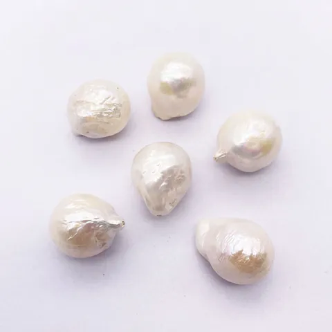Natürliche Süßwasser Barockperlen Lose Perlen Unregelmäßig Irisierend Weiß 12-13mm Für DIY Schmuckherstellung Damen Geschenk