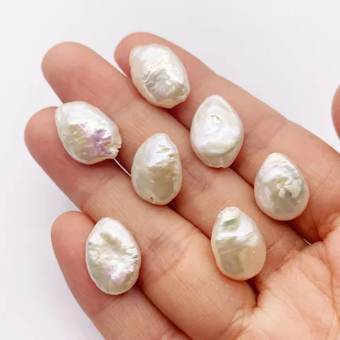 Perle d'eau Douce Naturelle Baroque Perles 9x12mm Perles de Culture Irrégulières en Vrac pour Accessoires Bijoux DIY