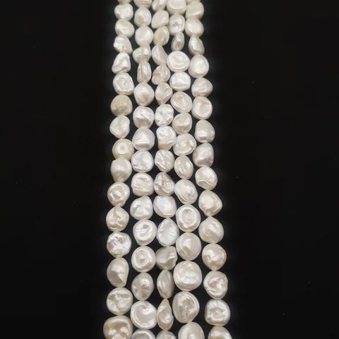 Perles en Vrac de Perle d'eau Douce Naturelle Baroque Blanc Irrégulier pour Fabrication de Bijoux DIY Collier Bracelet Artisanat