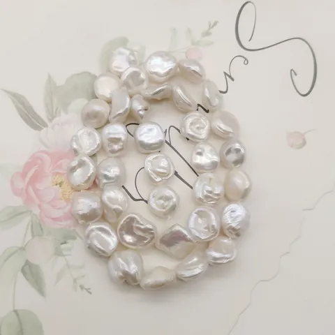 Perles en Vrac de Perle d'eau Douce Naturelle Baroque Blanc Irrégulier pour Fabrication de Bijoux DIY Collier Bracelet Artisanat