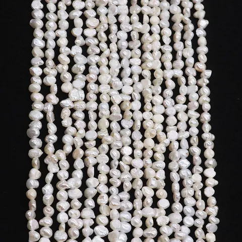 Perla Naturale d'Acqua Dolce Barocco Perle Sfuse Filo di Perle Bianche Irregolari per Fai da Te Gioielli Collana Accessori