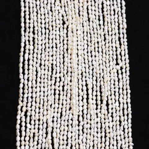 Natuurlijke Zoetwaterparels Wit Rijstvorm Losse Parels Voor DIY Ketting Armband Sieraden Maken Accessoires