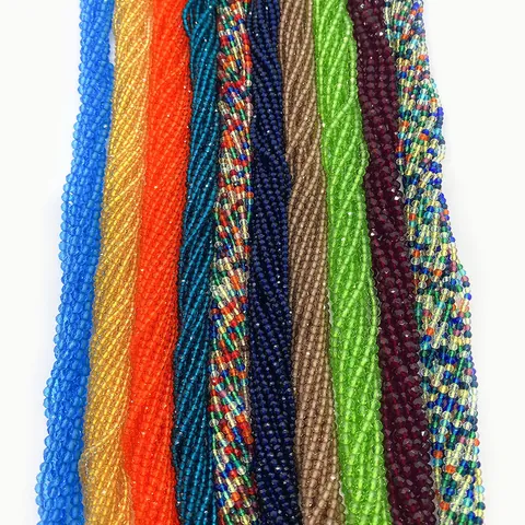 Faceted Glass Beads Round Loose Spacer Beads For DIY Jewelry Making Necklaces Bracelets Handmade Crafts Accessories For Women Men