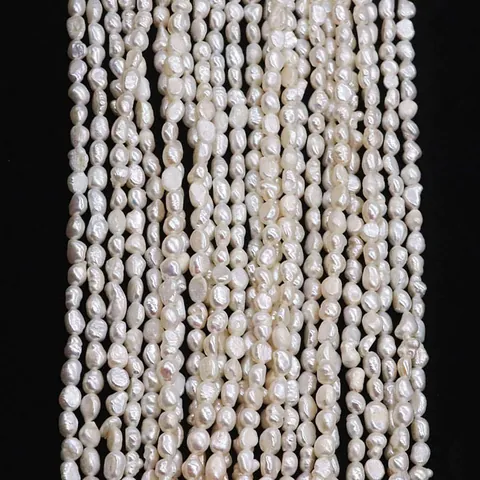 Natuurlijke Zoetwaterparels Barok Rijstvorm Geboorde Losse Kralen Voor DIY Ketting Armband Sieraden Maken Bruiloft Bruids Accessoire