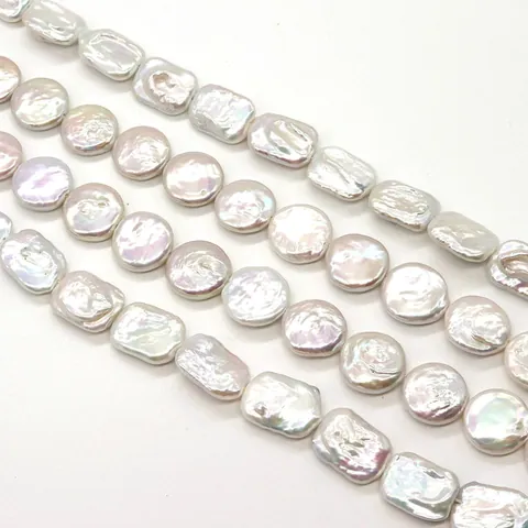 Natuurlijke Zoetwaterparel Losse Kralen Barok Wit Knoop Rechthoekig Onregelmatige Parel Voor DIY Sieraden Maken Ketting Accessoires
