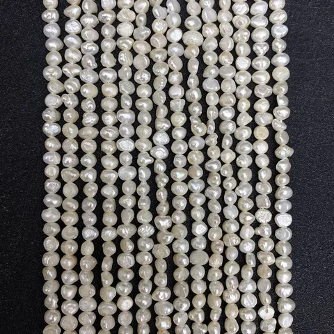 Natuurlijke Zoetwaterparels Kralen Barok Onregelmatige Vorm Zijdelings Geboorde Losse Kralen Voor DIY Sieraden Maken Accessoires Cremewit