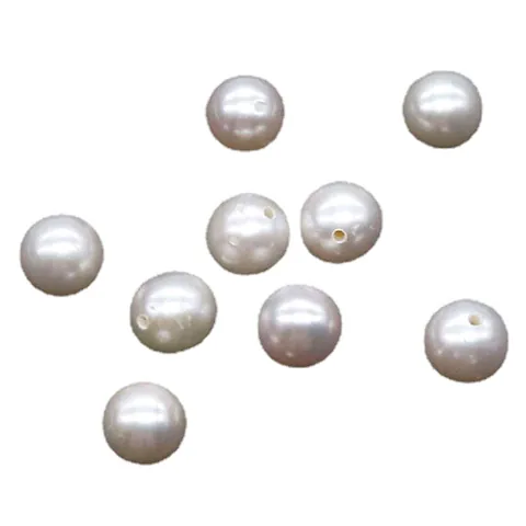 Natuurlijke Zoetwaterparel Losse Kralen Hoge Glans Bijna Rond Half Geboorde Kralen Voor DIY Ketting Sieraden Maken Accessoires Verschillende Maten