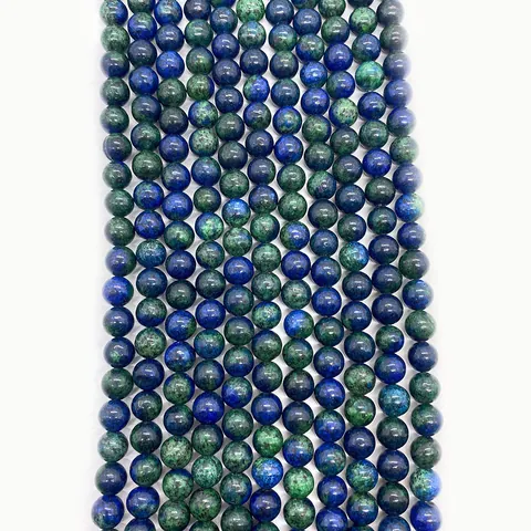 Natural Phoenix Lapis Lazuli Stone Loose Beads Round Ball Azurite Malachite Chrysocolla For DIY Bracelet Jewelry Making