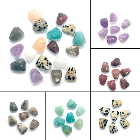Natuursteen Onregelmatige Gefacetteerde Losse Kralen Amethist Dalmatiër Jaspis Amazoniet Kralen Voor DIY Sieraden Maken Gepolijste Edelsteen