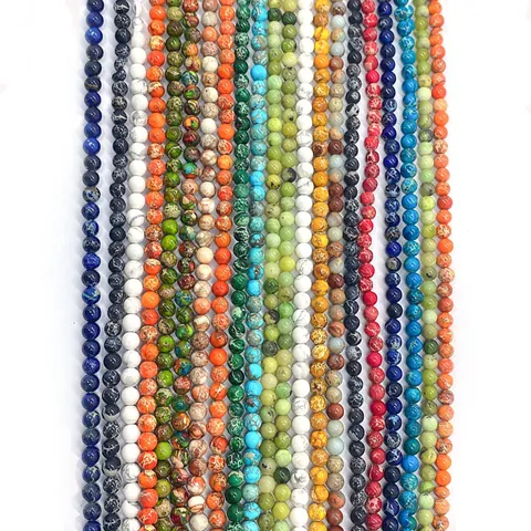 Perle Sciolte In Pietra Naturale Diaspro Imperiale Perle Tonde Lucide Per Creazione Di Gioielli Fai Da Te Collana Bracciale