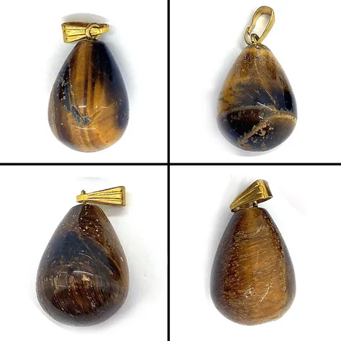 Natuurlijke Tijgeroog Steen Waterdruppel Hanger Met Gouden Legering Sluiting Voor DIY Ketting Sieraden Maken Accessoires