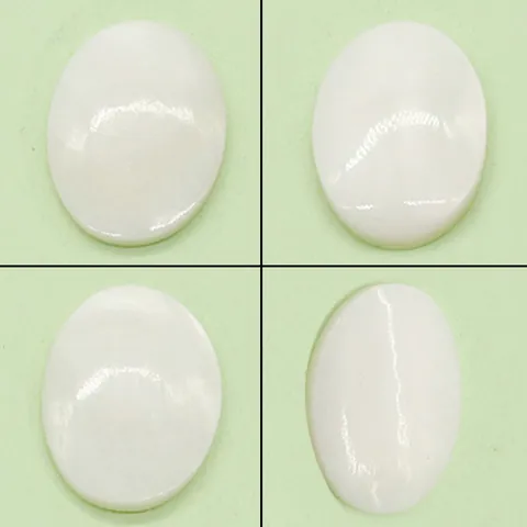 Natural Mother Of Artificial Pearl Shell Oval Cabochon For DIY Jewelry Making Polished White Shell Inlay For Ring Pendant Accessories