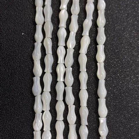Natural Mother Of Pearl Shell Vase Shaped Carved Loose Beads For DIY Jewelry Making Bracelet Necklace Accessories