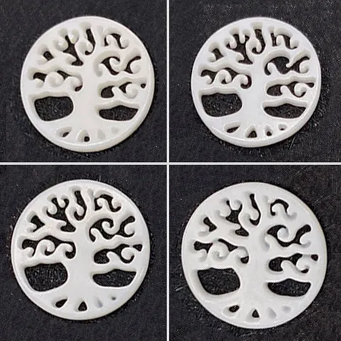 Natürlicher Süßwasser Muschel Lebensbaum Anhänger Kreisförmig Aushöhlung Weiß Muschel Charms Für DIY Halskette Schmuckherstellung