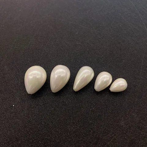 Glass Painted Imitation Artificial Pearl Water Drop Teardrop Loose Beads DIY Jewelry Making Accessories White Baroque Style Artificial Pearl Beads For Necklaces Earrings Bracelets Findings