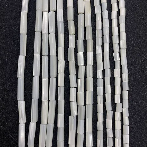Natürliche Meeresmuschel Weiße Perlmutt Röhrenperlen Polierte Lose Künstliche Perlen Für DIY Halskette Armband Schmuckherstellung Zubehör