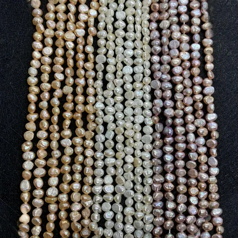 Perlas Sueltas de Agua Dulce Naturales Forma Barroca Perlas de Semilla Pulidas Para la Creación de Joyas DIY