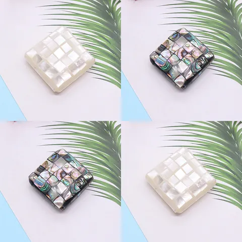 Natuurlijke Zee Schelp Abalone Gesplitste Ruitvormige Losse Kralen Handgemaakte Mozaïek Parelmoer Kralen Voor DIY Ketting Sieraden Maken Accessoires
