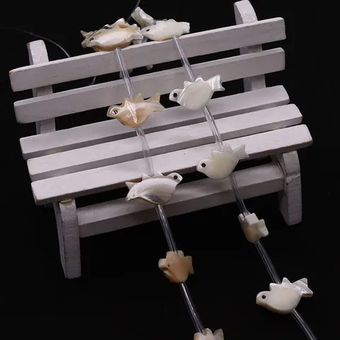 Cuentas Sueltas de Concha Natural con Forma de Paloma Tallada para DIY Collar Pulsera Pendientes Accesorios de Fabricación de Joyería