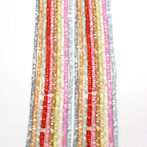 Cuentas de Concha Marina Natural Heishi Planas Rueda Cuadrado Para Creación de Joyas DIY Collar Pulsera Accesorios
