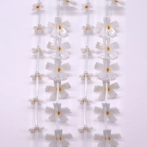 Natürliche Süßwassermuschel Sonnenblume Lose Perlen Seitenloch Perlen Für DIY Halskette Armband Schmuckherstellung Zubehör