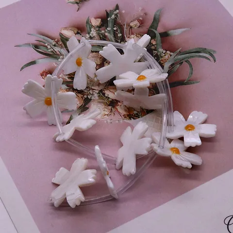 Natürliche Süßwassermuschel Sonnenblume Lose Perlen Seitenloch Perlen Für DIY Halskette Armband Schmuckherstellung Zubehör