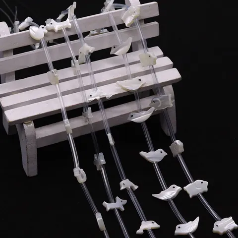 Künstliche Perle Sfuse in Conchiglia di Madreperla Naturale a Forma di Animale Uccello Cane Maiale Delfino Anatra per Fai-da-te Creazione Gioielli