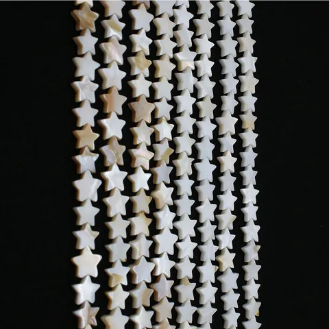 Perles en Vrac Étoile en Coquille Naturelle Nacre Pentagramme Pour Création de Bijoux DIY Fournitures d'Artisanat