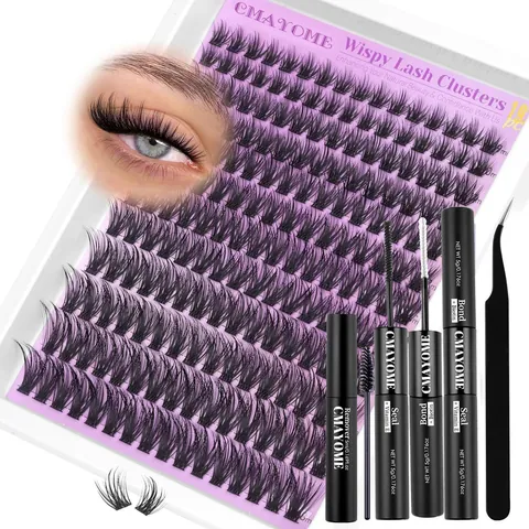 DIY Wispy Lash Clusters Extension With Bond Seal Remover Tweezers Beauty Tool Individual Eyelashes For Women Professional