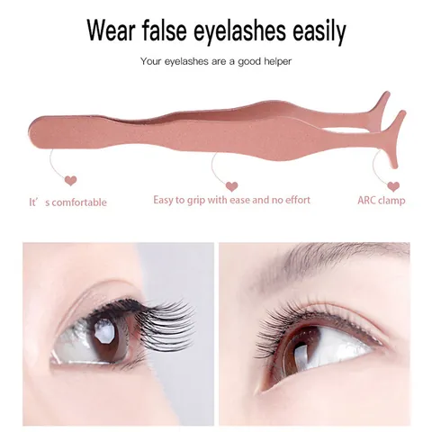 Applicatore Professionale Per Ciglia Finte In Acciaio Inossidabile Design Ergonomico Pinzette Per Ciglia Per Donna Trucco Accessorio