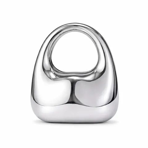 Acryl Spiegel Metallic Abendhandtasche Skulpturale Ovale Henkeltasche Mit Abnehmbarer Kette Für Party Gala Hochzeit
