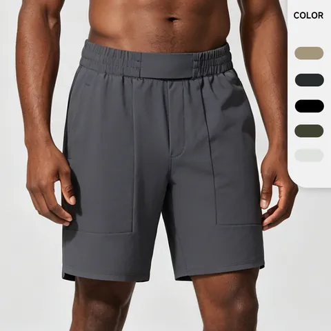 Herren Schnelltrocknende Shorts Nylon Spandex Elastischer Bund Seitenschlitz Laufen Fitness Outdoor Gym Wandern