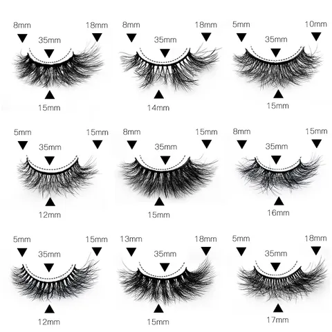 3D Faux Mink False Eyelashes Dense Natural Long Wispy Cross Thick Handmade Look Fake Lashes Beauty Makeup Tool For Women